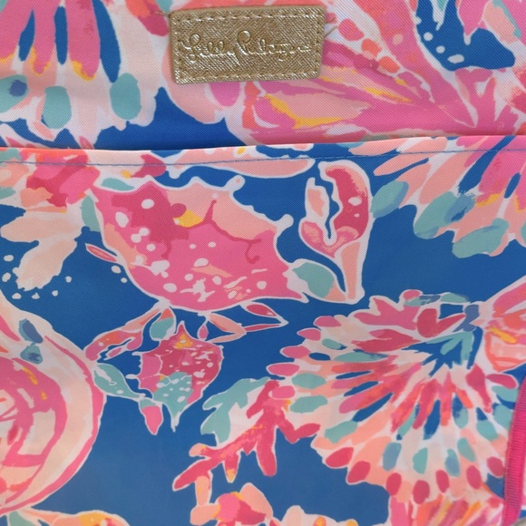 LILLY PULITZER Floral Insulated Beach Tote Cooler Bag Beverage Tote Bay Dreamin - Picture 5 of 6